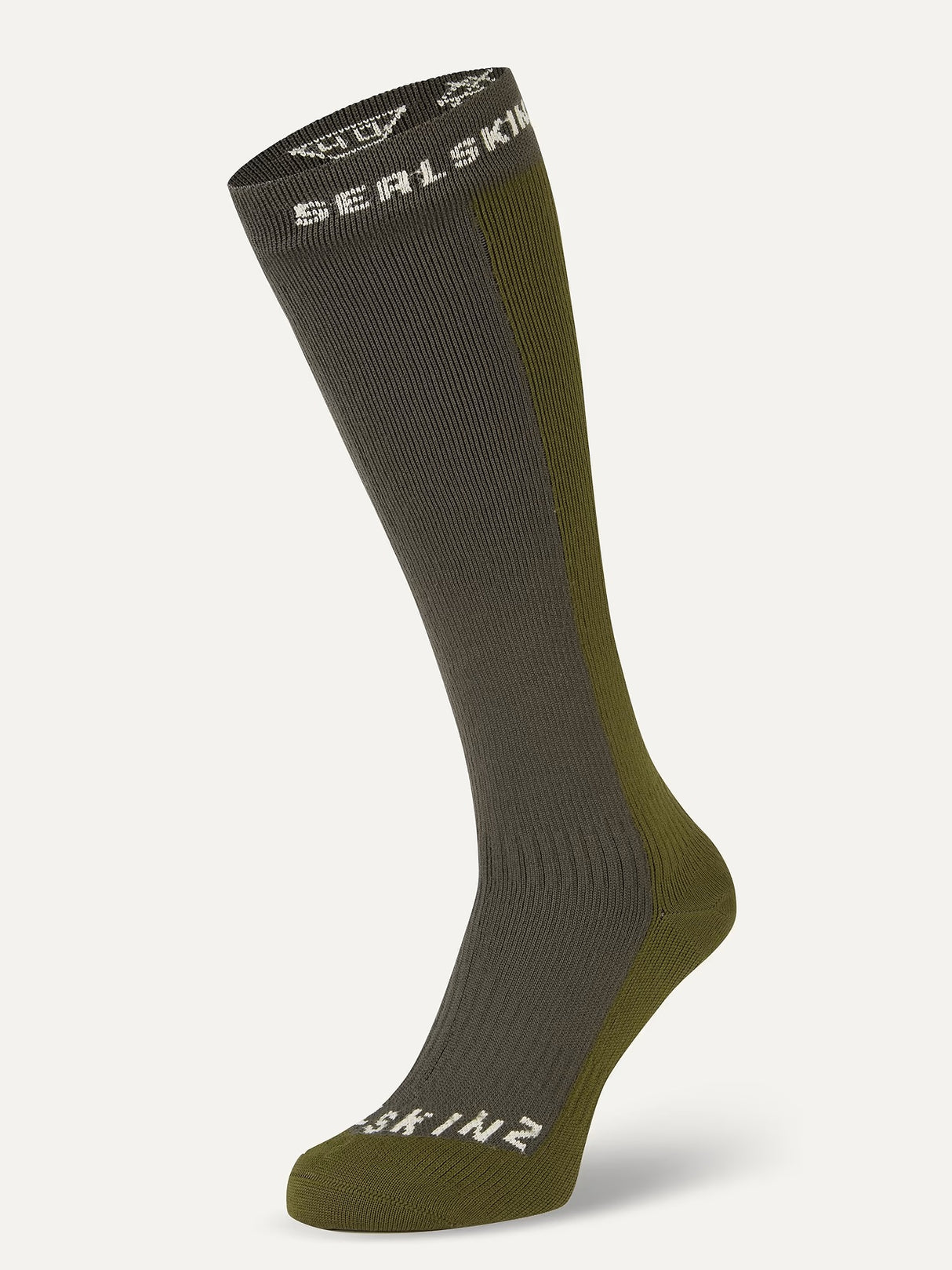 SEALSKINZ Worstead Waterproof Cold Weather Knee Length Socks - Olive