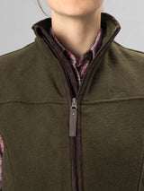 SEELAND Woodcock Ivy Fleece Waistcoat - Women's - Pine Green Melange d01