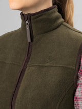 SEELAND Woodcock Ivy Fleece Waistcoat - Women's - Pine Green Melange d03