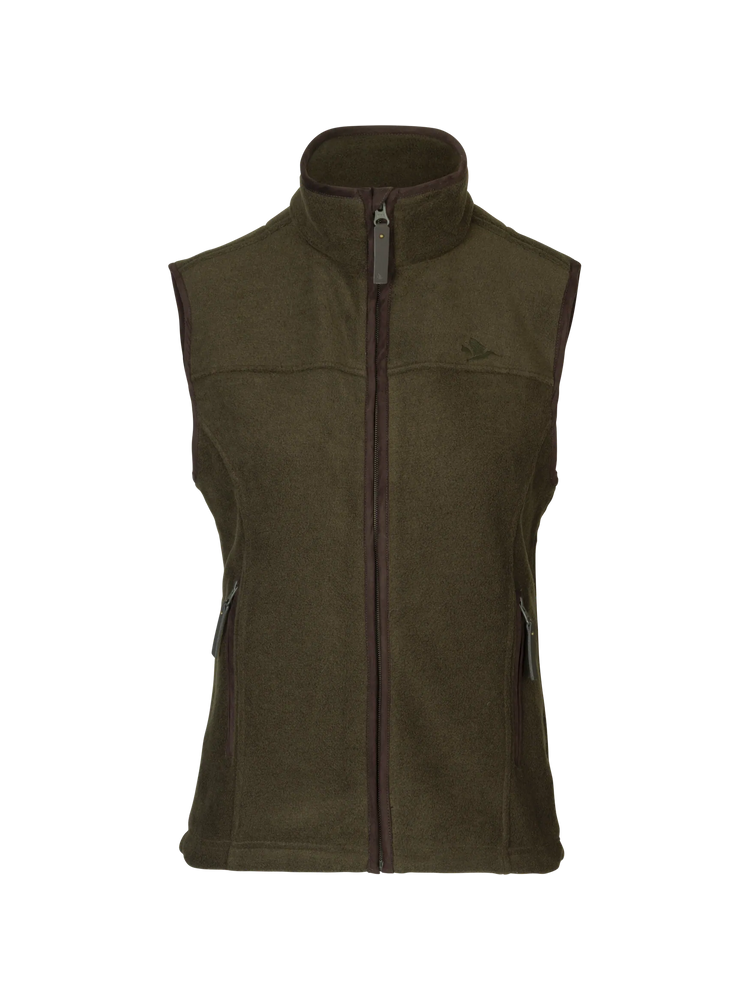 SEELAND Woodcock Ivy Fleece Waistcoat - Women's - Pine Green Melange