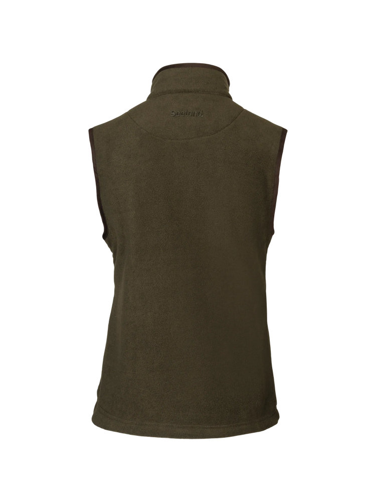 SEELAND Woodcock Ivy Fleece Waistcoat - Women's - Pine Green Melange f02