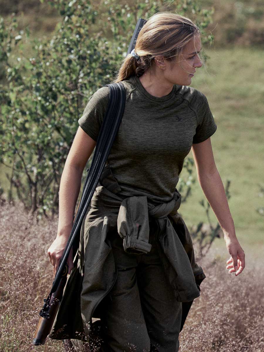 30% OFF SEELAND Active Short Sleeve T-shirt - Ladies - Pine Green - Size: XLarge UK 14-16 Seeland