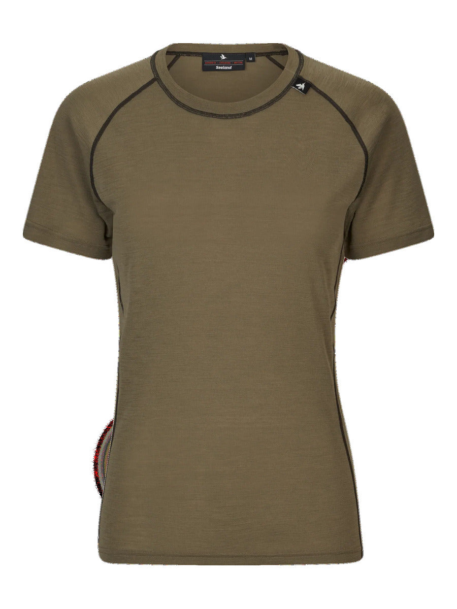 SEELAND Apex Aia Merino T-Shirt - Womens - Covert Green