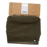 SEELAND Apex One Hundred Neckgaiter - Pine Green — front flat lay