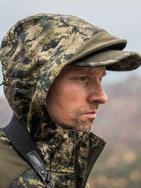 SEELAND Chaser Aero Camo Jacket - Mens - InVis MPC Green - adjustable hood front detail