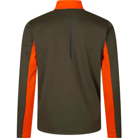 SEELAND Elliot Fleece - Mens - Pine green/Hi-Vis orange