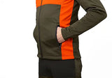 SEELAND Elliot Fleece - Mens - Pine green/Hi-Vis orange
