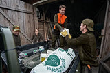 SEELAND Elliot Fleece - Mens - Pine green/Hi-Vis orange