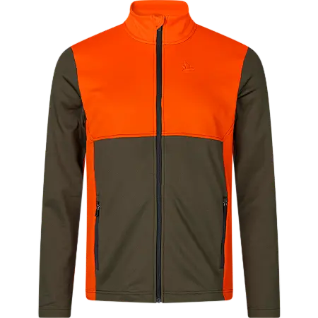 SEELAND Elliot Fleece - Mens - Pine green/Hi-Vis orange