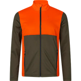 SEELAND Elliot Fleece - Mens - Pine green/Hi-Vis orange