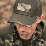SEELAND Ganister Trucker Cap - Pine Green - side detail