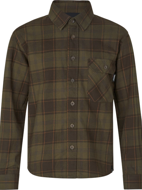 SEELAND Glen Junior Flannel Shirt - Pine Green / Dark Navy Check - image 1