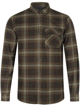 SEELAND Glen Flannel Shirt - Mens - Pine Green Check