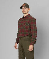 SEELAND Glen Flannel Shirt - Mens - Red Forest Check
