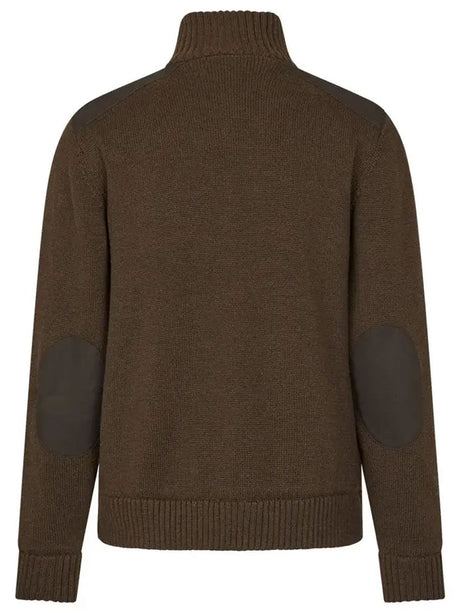 SEELAND Haze 1/4 Zip Windbreaker Knit - Mens - Dark Brown
