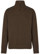 SEELAND Haze 1/4 Zip Windbreaker Knit - Mens - Dark Brown