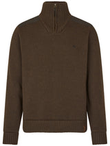 SEELAND Haze 1/4 Zip Windbreaker Knit - Mens - Dark Brown