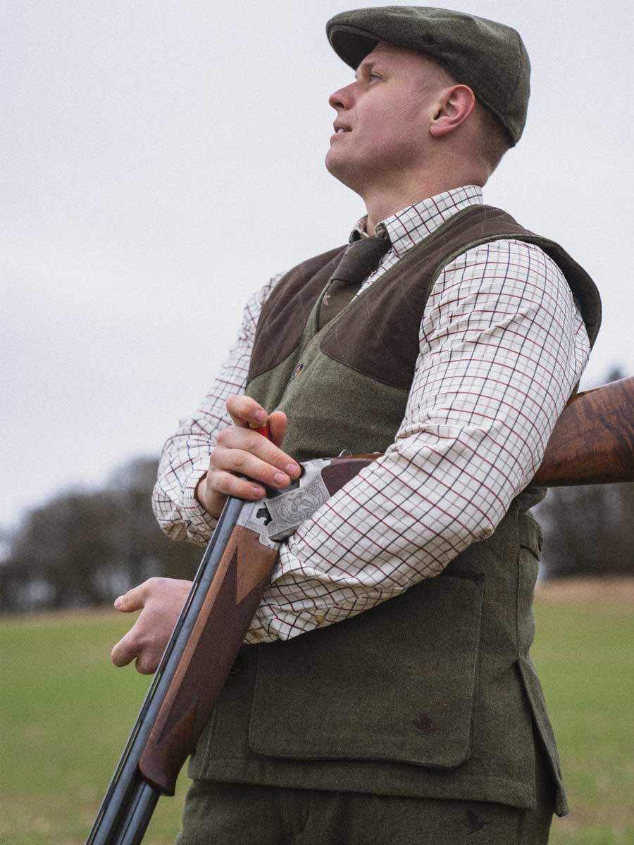 SEELAND Hillside Shooting Waistcoat - Mens - Moss Green