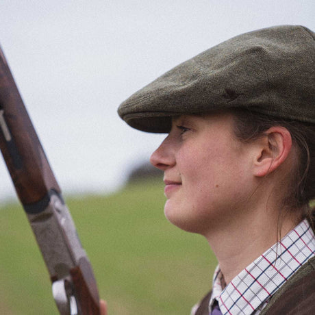 SEELAND Hillside Sixpence Flat Cap - Moss Green