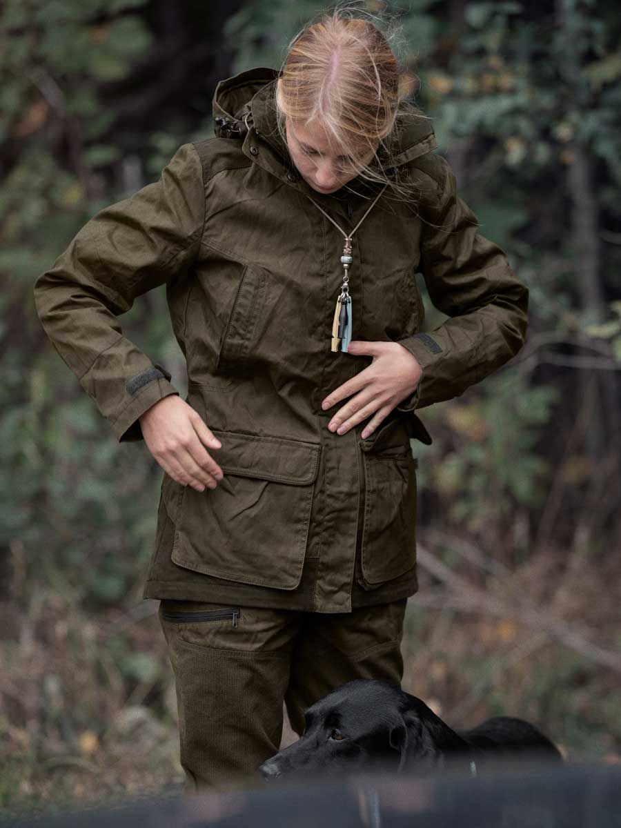 SEELAND Key Point Kora Waterproof Jacket - Ladies - Pine Green / Grizzly Brown