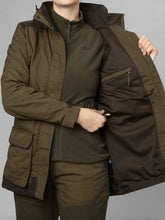 Load image into Gallery viewer, SEELAND Key Point Kora Waterproof Jacket - Ladies - Pine Green / Grizzly Brown
