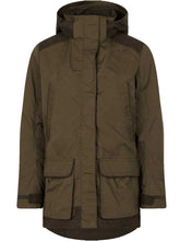 Load image into Gallery viewer, SEELAND Key Point Kora Waterproof Jacket - Ladies - Pine Green / Grizzly Brown
