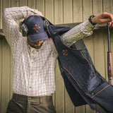 SEELAND Oxford Shooting Shirt - Mens - Classic Blue / Merlot Check