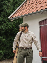 SEELAND Oxford Shooting Shirt - Mens - Classic Blue / Merlot Check
