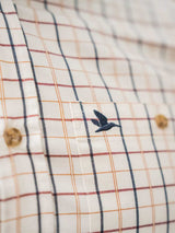 SEELAND Oxford Shooting Shirt - Mens - Classic Blue / Merlot Check