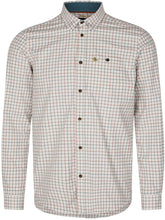 Load image into Gallery viewer, SEELAND Oxford Shooting Shirt - Mens - Grape Leaf/Terracotta Check
