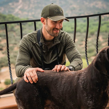 SEELAND Peak Half Zip - Mens - Pine Green Melange