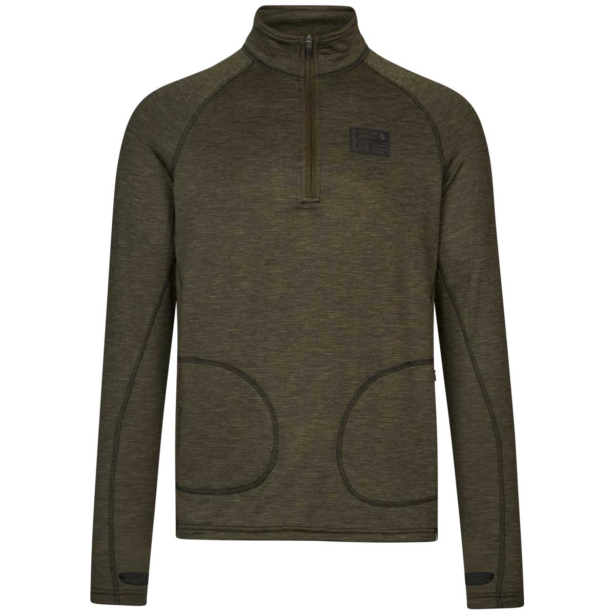 SEELAND Peak Half Zip - Mens - Pine Green Melange