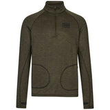 SEELAND Peak Half Zip - Mens - Pine Green Melange