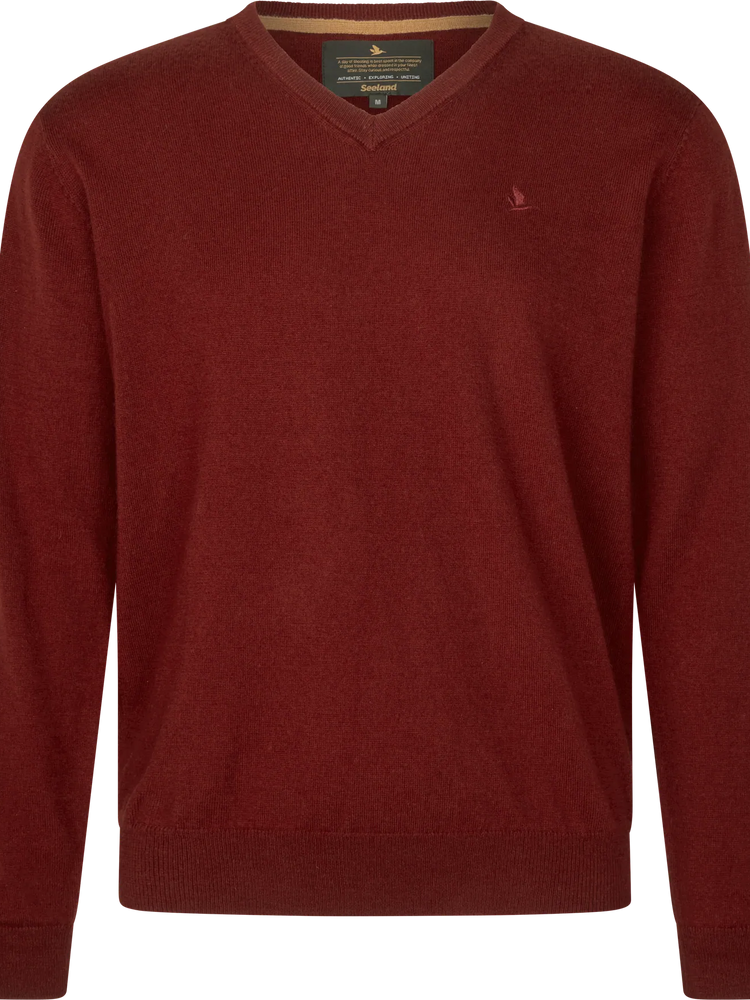 SEELAND Pine V-Neck Pullover - Men's - Merlot - image 1
