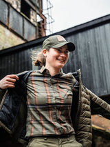 SEELAND Skye Flannel Shirt - Women's - Grape Leaf / Terracotta Check - image 2