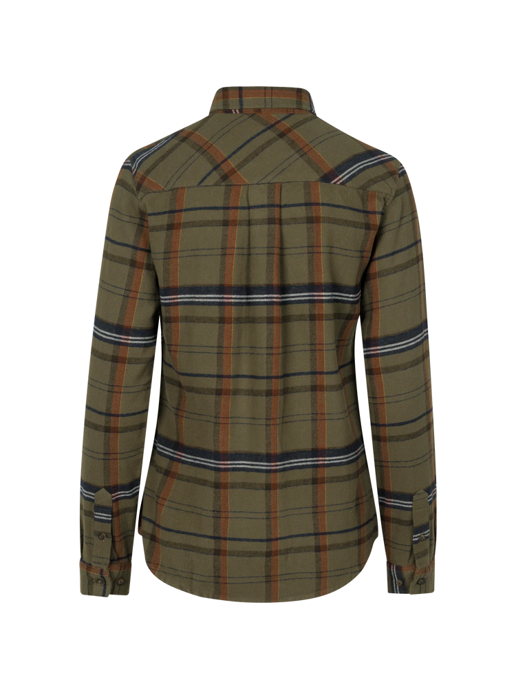 SEELAND Skye Flannel Shirt - Women's - Grape Leaf / Terracotta Check - image 3