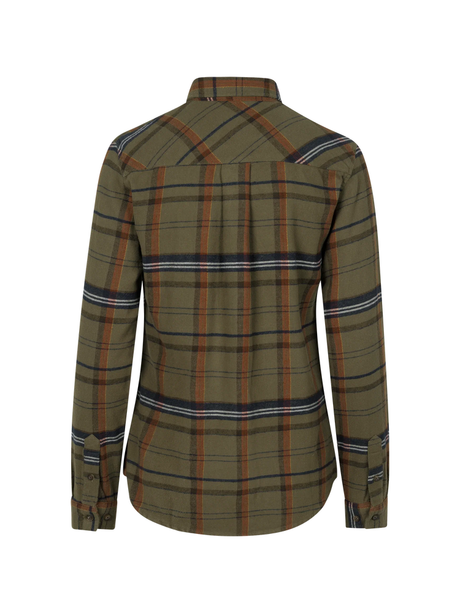 SEELAND Skye Flannel Shirt - Women's - Grape Leaf / Terracotta Check - image 3
