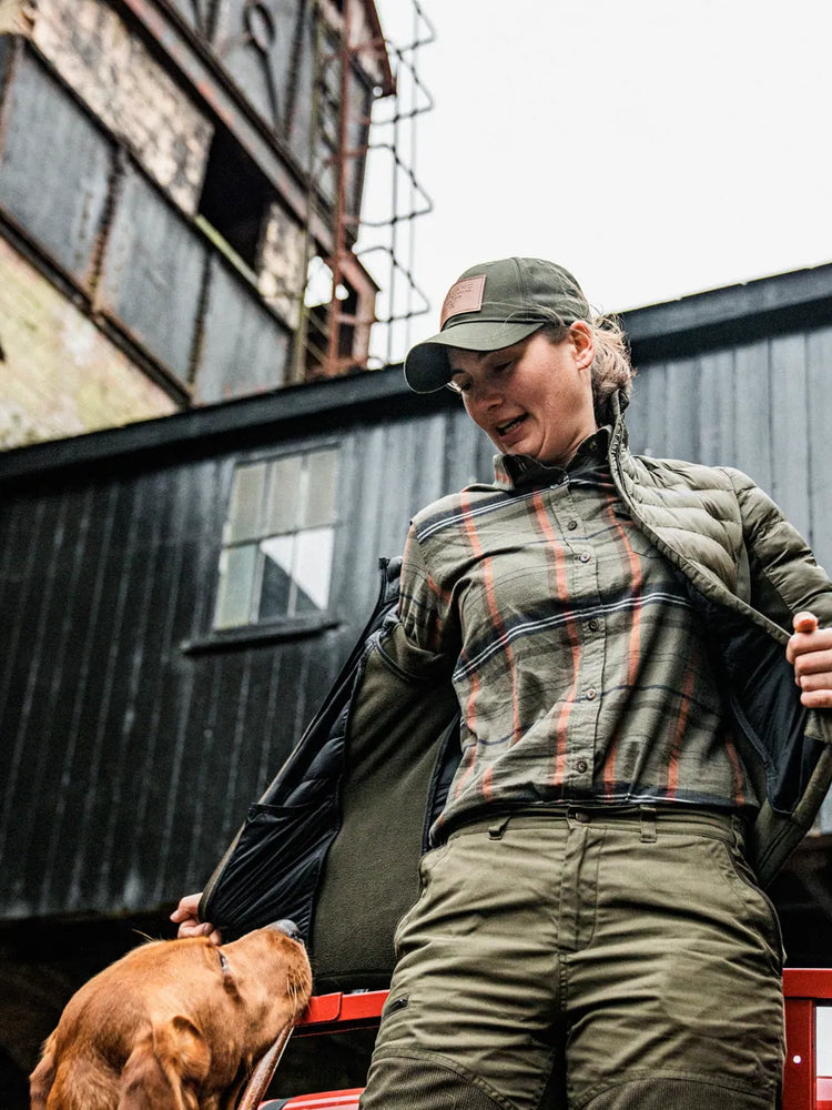 SEELAND Skye Flannel Shirt - Women's - Grape Leaf / Terracotta Check - image 6