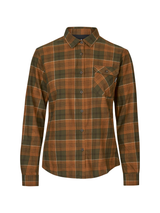 SEELAND Skye Flannel Shirt - Women's - Grizzly Brown / Terracotta Check - image 1