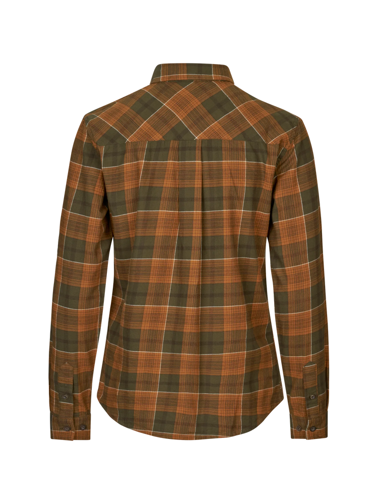SEELAND Skye Flannel Shirt - Women's - Grizzly Brown / Terracotta Check - image 3