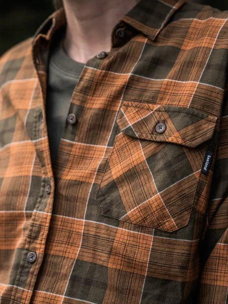 SEELAND Skye Flannel Shirt - Women's - Grizzly Brown / Terracotta Check - image 4