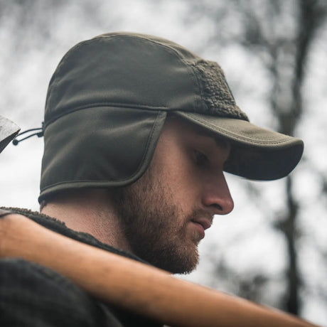 SEELAND Teddy Fold Down Cap - Pine Green