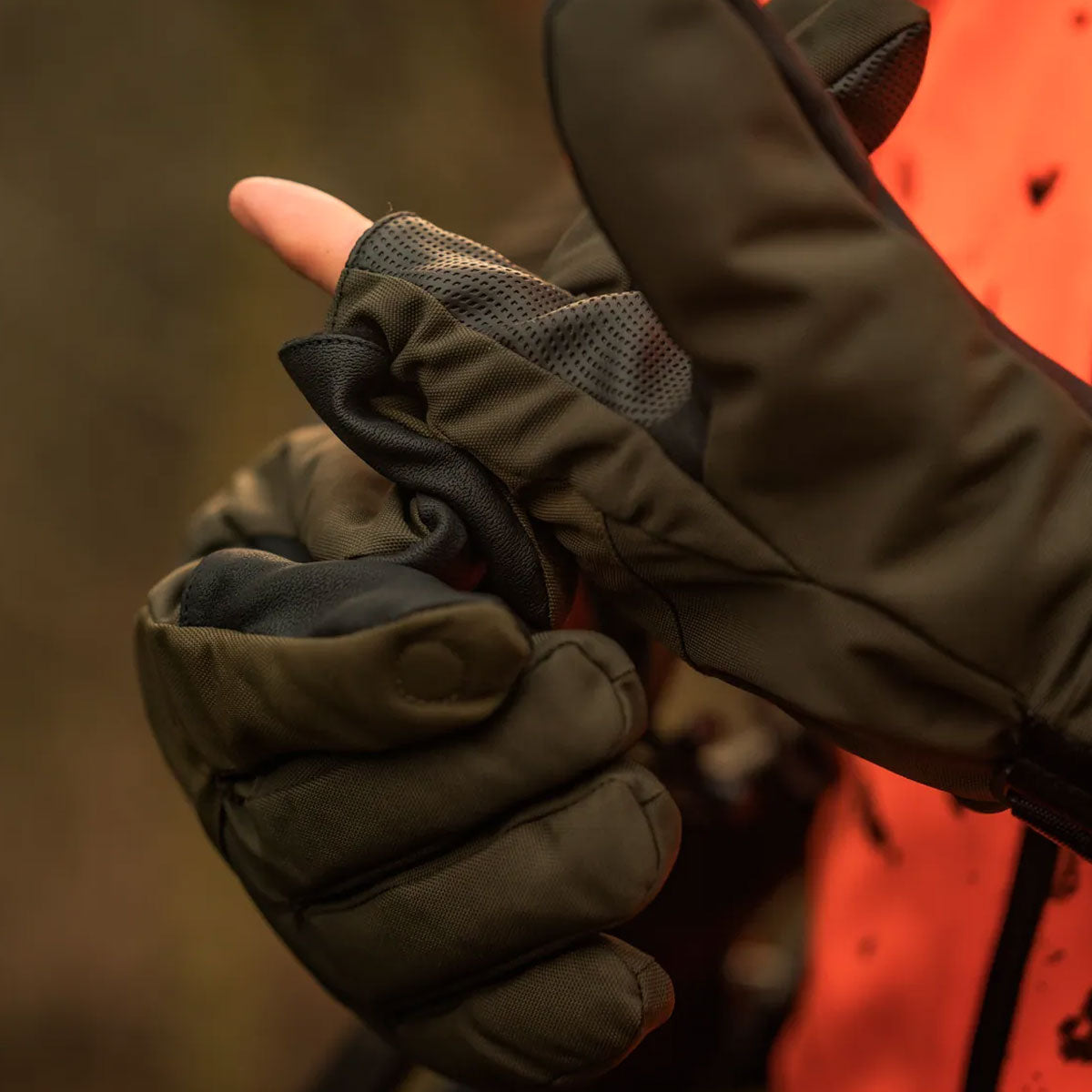 SEELAND Trigger Fold-Back Gloves - Pine Green