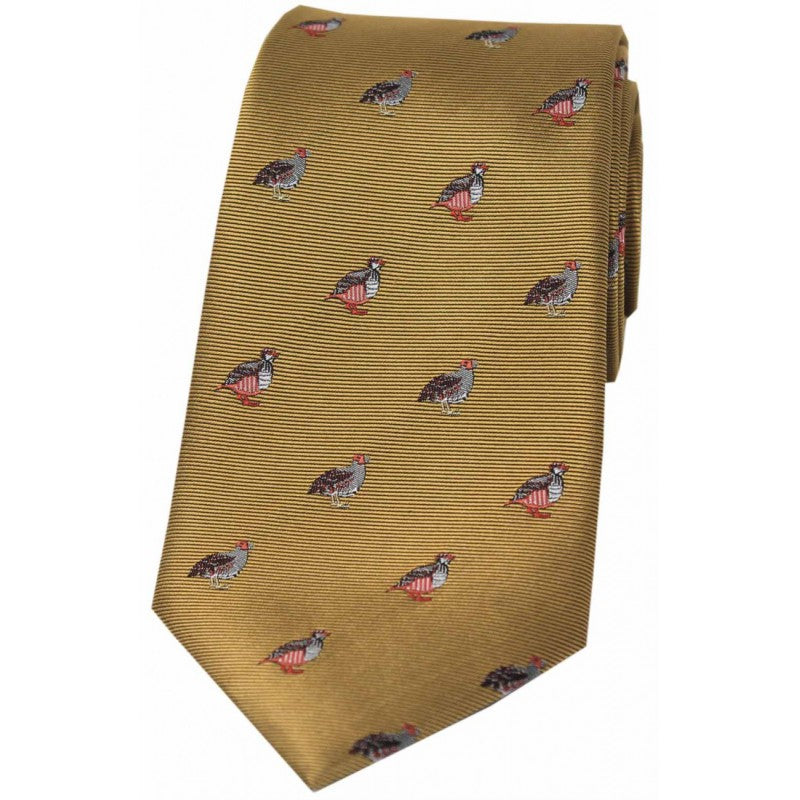 SOPRANO Grouse & Partridge Silk Country Tie - Old Gold