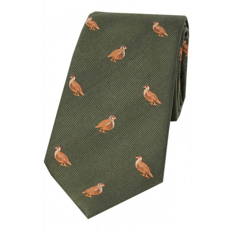 SOPRANO Grouse Silk Country Tie - Country Green