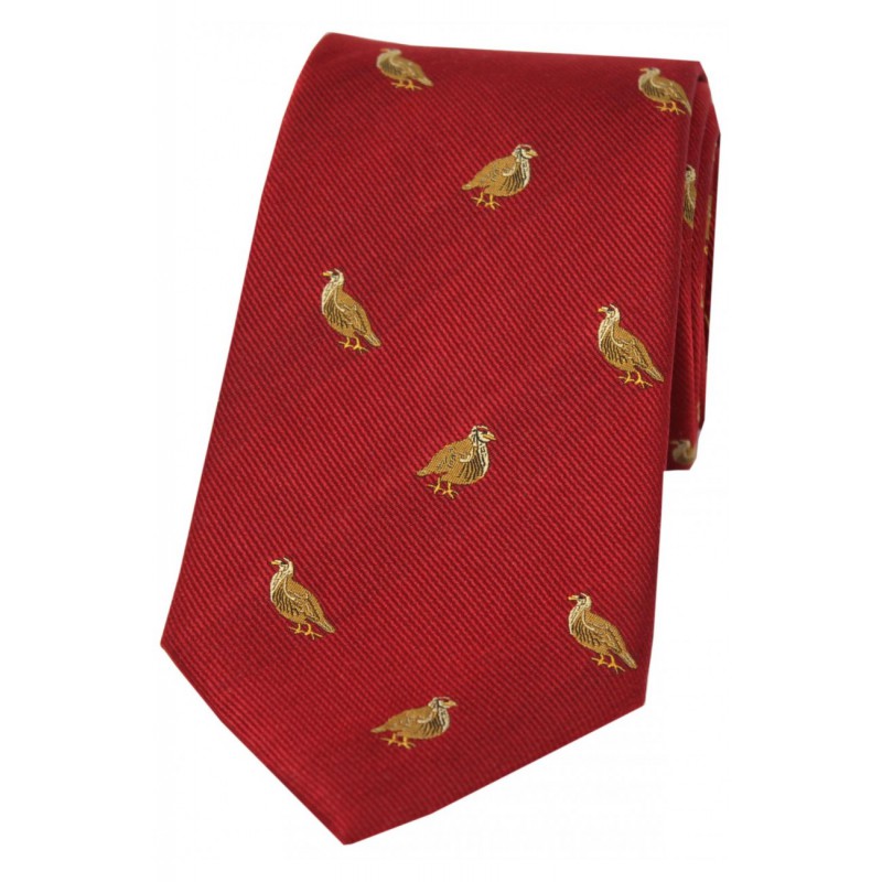 SOPRANO Grouse Silk Country Tie - Red