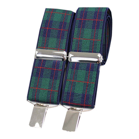 Soprano Black Watch Tartan Patterned 35mm X Style Braces