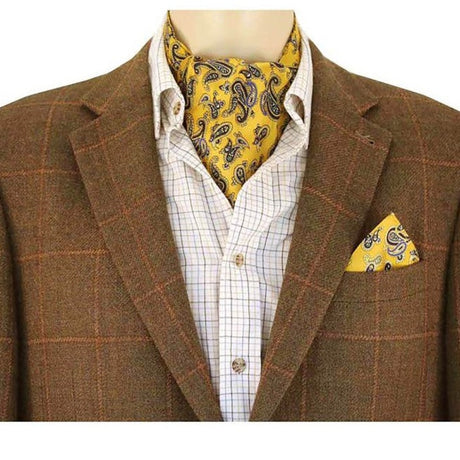 Soprano Silk Twill Gold Paisley Cravat