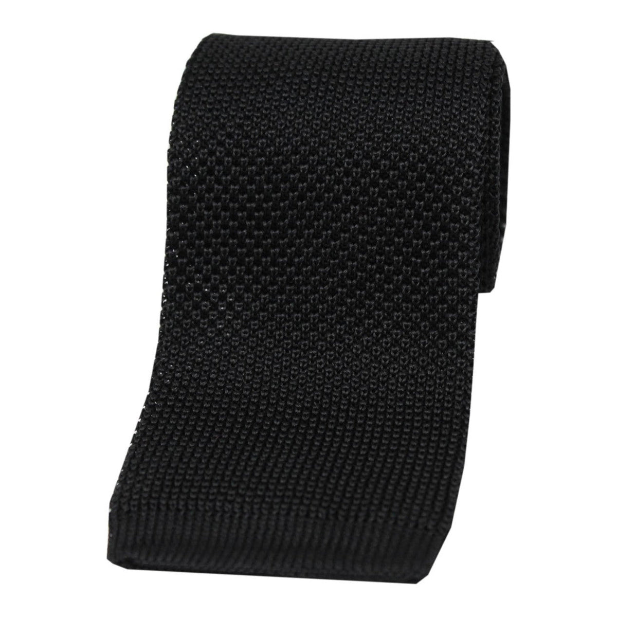 Soprano Black Knitted Silk Tie