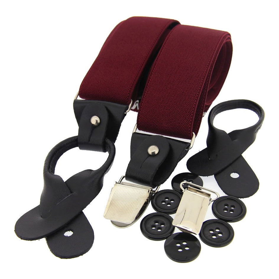 Soprano Wine 35mm Leather End Braces